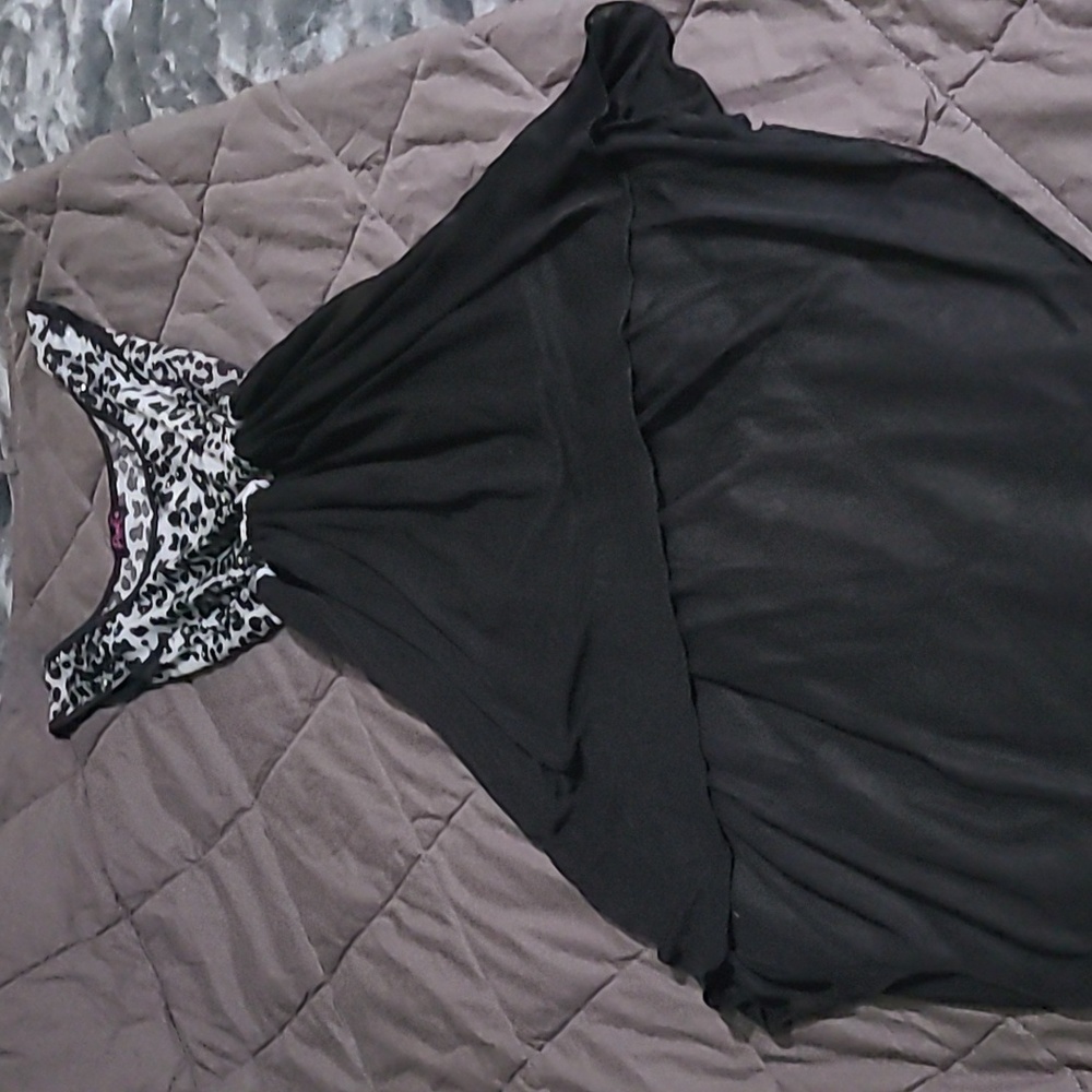 Leopard Print High-Low Dress